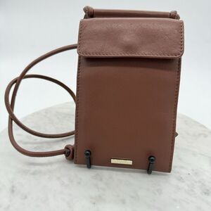 Vince Camuto Bifold Crossbody Brown Small Snap Wallet Purse‎ w/ Adjustable Strap